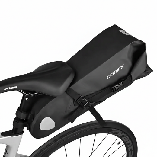 Bolsa trasera para portaequipajes de bicicleta color negro Codex-U