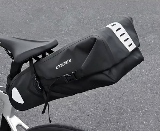 Bolsa trasera para portaequipajes de bicicleta color negro Codex-U
