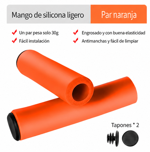 Puños de manillar de goma para bicicleta Codex-U