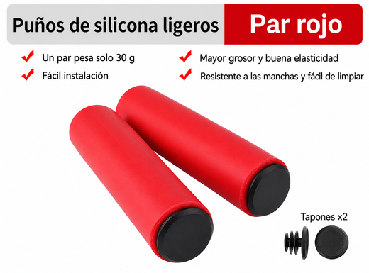 Puños de manillar de goma para bicicleta Codex-U