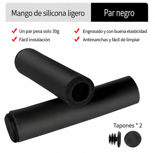 Puños de manillar de goma para bicicleta Codex-U