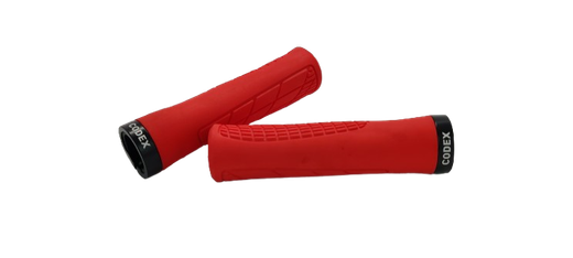 Puños de manillar de silicona para bicicleta color rojo Codex-U